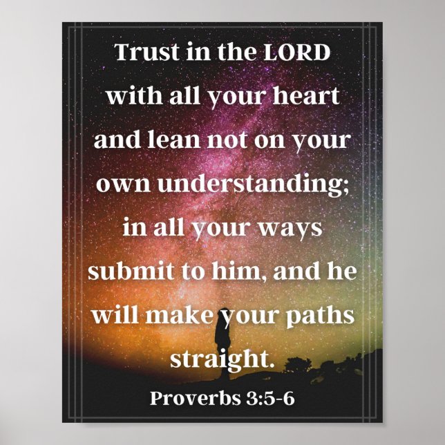 Affiche Proverbes 3:5-6 (Devant)