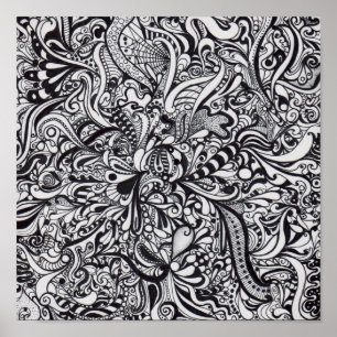 affiche psychédélique de précipitation