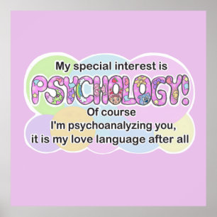 Affiche Psychologie Langage de l'Amour (TDAH, Auti