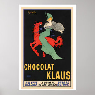 Affiche publicitaire Chocolate Klaus par Leonetto