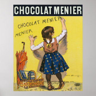 Affiche publicitaire de bonbons français de 1893
