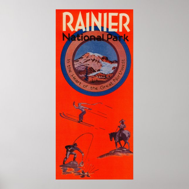 Affiche publicitaire du Mont Rainier (Devant)