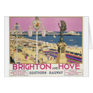 Affiche publicitaire du train vintage Brighton et 