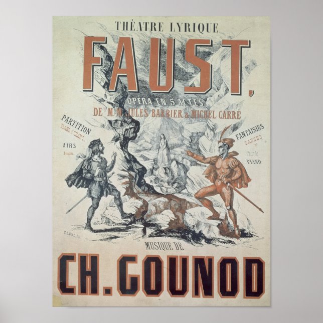 Affiche publicitaire 'Faust' (Devant)