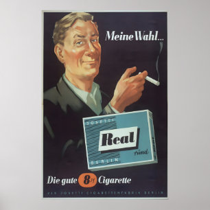 Affiche publicitaire pour cigarettes DDR Mon choix