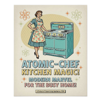 Affiche publicitaire pour une cuisine de l'ère ato