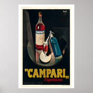 Affiche publicitaire vintage Campari