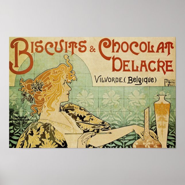 Affiche publicitaire vintage Chocolat Français (Devant)