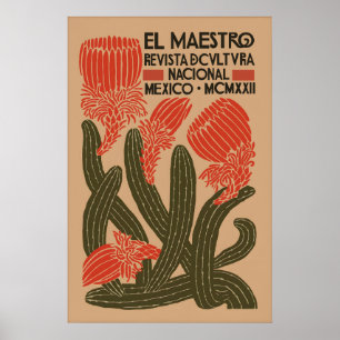 Affiche publicitaire vintage El Maestro Mexique