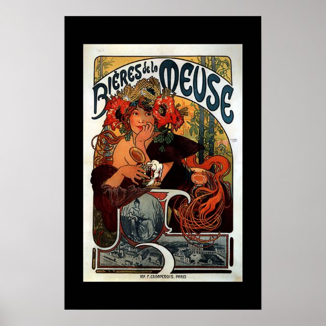 Affiche publicitaire vintage Paris (Devant)