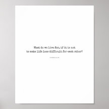 Affiche Que vivons-nous pour - George Eliot