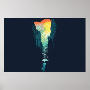 affiche Rainy blue sky fine arts