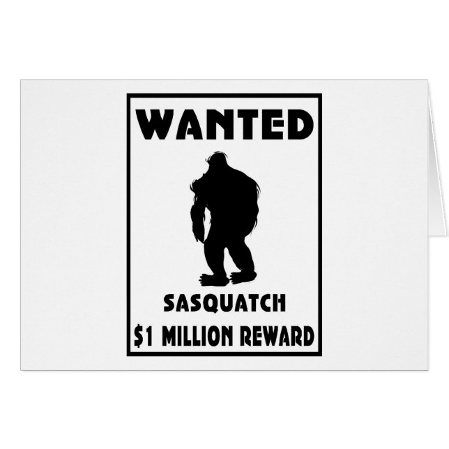 Affiche Recherchée de Sasquatch (Devant horizontal)