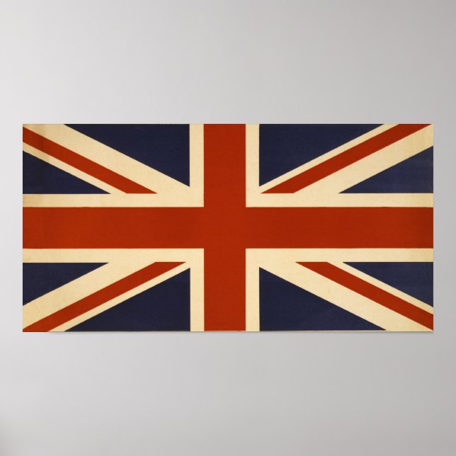 Affiche rectangulaire du drapeau de l'Union britan (Devant)