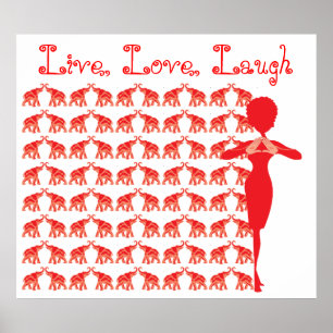 Affiche Red Elephant