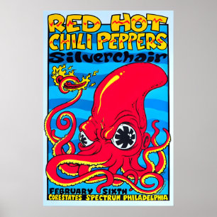 Affiche Red Hot Chili Peppers Art Psychédélique Ca