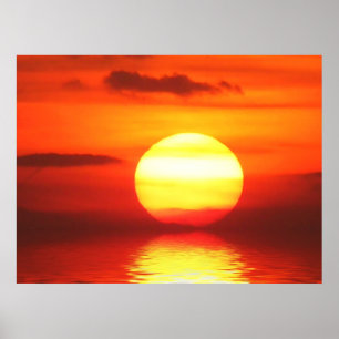 Affiche Réflexions sur le coucher du soleil