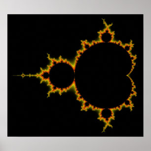 Affiche réglée ardente de Mandelbrot