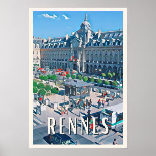Affiche Rennes Photo Vintage  Poster