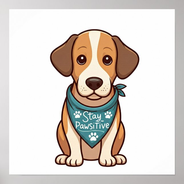 Affiche Restez Pawsitive (Devant)