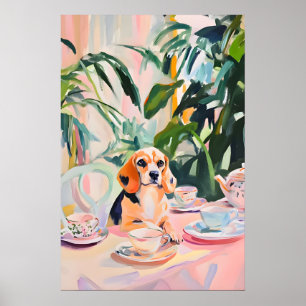 Affiche Rétro Beagle, Peinture à l'Huile Beagle, V
