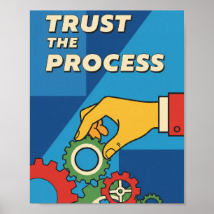Affiche Rétro de Motivation Faire Confiance au Pro