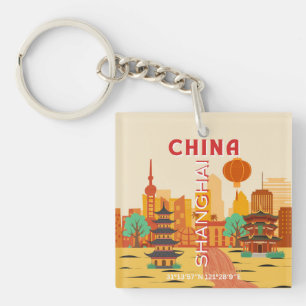 Affiche Rétro de Voyage à Shanghai Chine