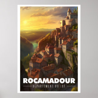 Affiche Rocamadour - France - Département du Lot -