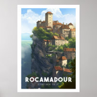 Affiche Rocamadour - France - Département du Lot
