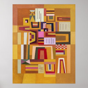 Affiche rose de compensation de Kandinsky