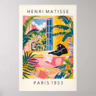 Affiche rose de gorille dans une baignoire, décora