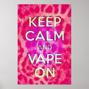 Affiche rose de Vape de guépard