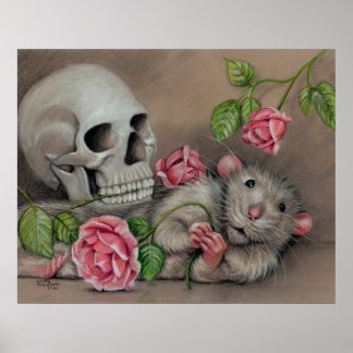 Affiche Rose du crâne de Rat