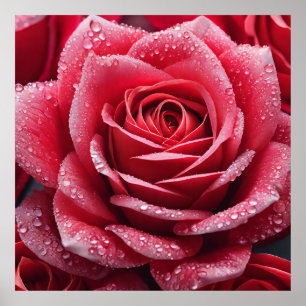 Affiche Rose générée par l'IA - Unique Art Design