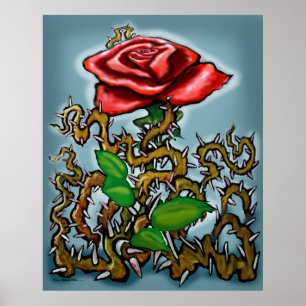 Affiche rose n Thorns