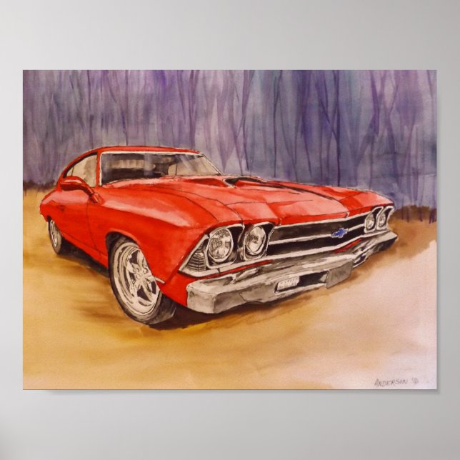 affiche rouge 69 Chevelle (Devant)