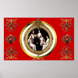 Affiche russe de Romanov de famille impériale