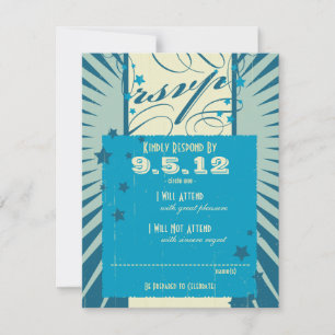 Affiche Rustique : Réponse au mariage sur la plage