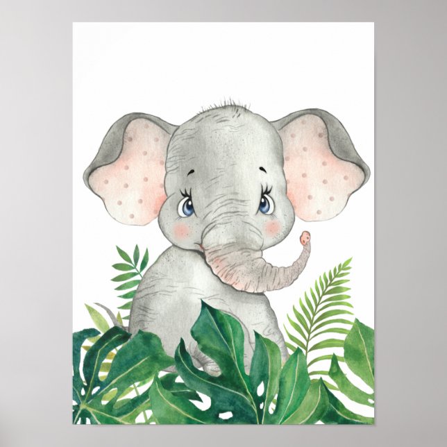 Affiche Safari Dans La Jungle Éléphant Bébé (Devant)