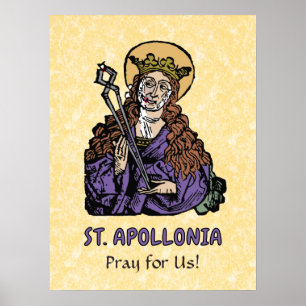 Affiche Sainte Apollonie avec dent arrachée (Nurem