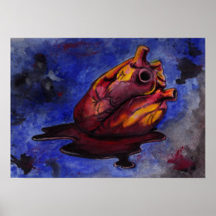 Affiche sanglante de coeur
