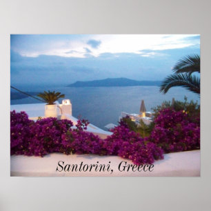 affiche Santorini Grèce
