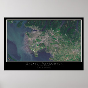 Affiche satellite de la Colombie-Britannique Vanco