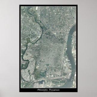 Affiche satellite de Philadelphie, Pennsylvanie