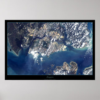 affiche satellite de Singapour