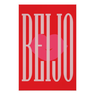 Affiche savoureuse; Beijo = baiser