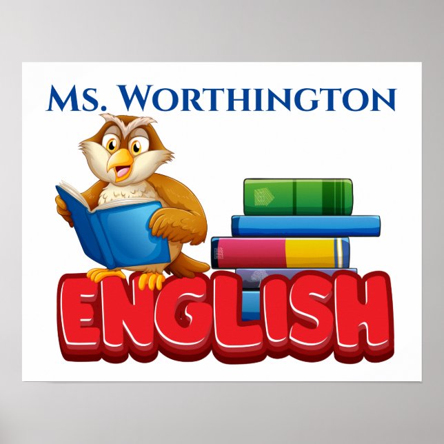 Affiche scolaire - Enseignant anglais (Devant)