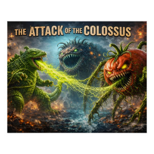 Affiche semi-brillante de légume mutant