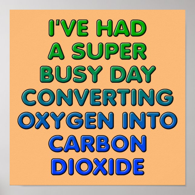 Affiche Signe Drôle de Conversion d'Oxygène (Devant)