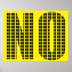 Affiche Signe Drôle de Non Non